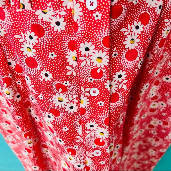 SEA NEW YORK DAISY PRINT BUTTON FRONT SHIRT DRESS ELBOW SLEEVES SIZE 16 NWT $350 - Picture 7 of 11